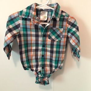 Baby Boy Button and Collar Bodysuit